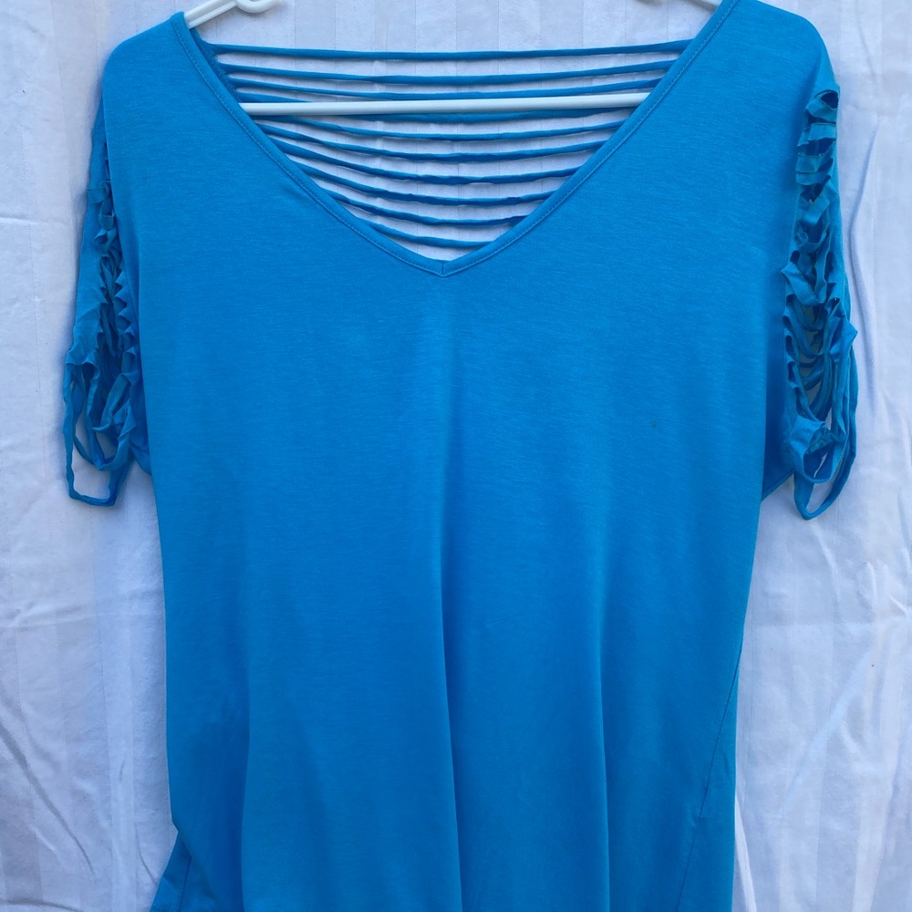 Turquoise Cutout Top